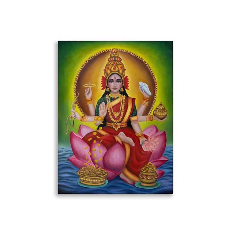 Dhana Lakshmi Bliss fine art paper print by Tejasri, 30×40 cm